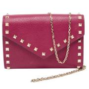 Pre-owned Leather wallets Valentino Vintage , Pink , Dames
