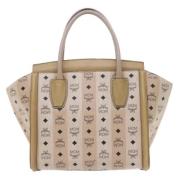Pre-owned Leather handbags MCM Pre-owned , Beige , Dames