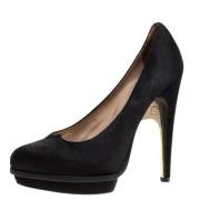 Pre-owned Satin heels Fendi Vintage , Black , Dames