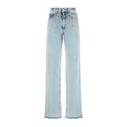 Klassieke Denim Jeans Alessandra Rich , Blue , Dames