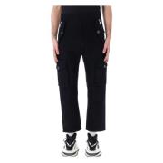 Zwarte Tapered Cargo Broek Balmain , Black , Heren