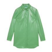 Gelaagde blouse shirtstof Patrizia Pepe , Green , Dames