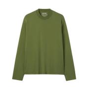 Militair groen lang mouwloos T-shirt Sunnei , Green , Heren