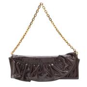 Pre-owned Leather clutches Valentino Vintage , Purple , Dames