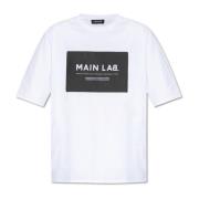 T-shirt met patch Balmain , White , Heren