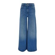 Stijlvolle Wijde Jeans voor Vrouwen Mother , Blue , Dames