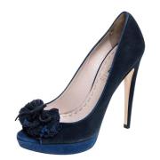 Pre-owned Suede heels Miu Miu Pre-owned , Blue , Dames