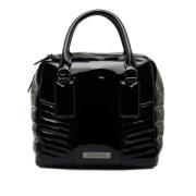 Pre-owned Leather handbags Burberry Vintage , Black , Dames