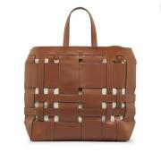 Pre-owned Leather totes Burberry Vintage , Brown , Dames