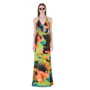 Bedrukte lange jurk Silvian Heach , Multicolor , Dames