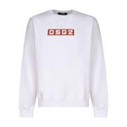 Witte Sweaters met 98% Katoen Dsquared2 , White , Heren