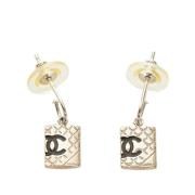 Pre-owned Silver earrings Chanel Vintage , Gray , Dames