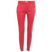 Pre-owned Denim jeans Burberry Vintage , Red , Dames