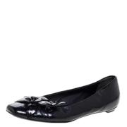 Pre-owned Leather flats Gucci Vintage , Black , Dames