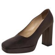 Pre-owned Fabric heels Sergio Rossi Pre-owned , Brown , Dames