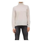 Witte Cashmere Coltrui Twinset , White , Dames