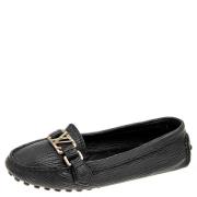 Pre-owned Leather flats Louis Vuitton Vintage , Black , Dames