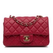 Pre-owned Leather shoulder-bags Chanel Vintage , Red , Dames