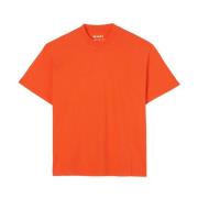 Tangerine Katoenen T-shirt met Strijklogo Sunnei , Orange , Heren