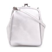 Claps Pouch Leren Schoudertas Yohji Yamamoto , Gray , Dames