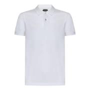 Witte T-shirts en Polos met TF Logo Tom Ford , White , Heren
