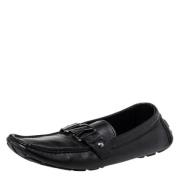 Pre-owned Leather flats Louis Vuitton Vintage , Black , Dames