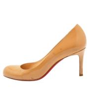 Pre-owned Leather heels Christian Louboutin Pre-owned , Beige , Dames