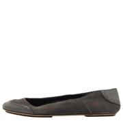 Pre-owned Leather flats Dolce & Gabbana Pre-owned , Gray , Dames
