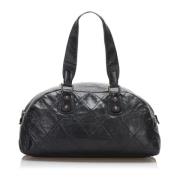 Pre-owned Leather shoulder-bags Chanel Vintage , Black , Dames