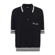 Iconische Polo Shirt Balmain , Black , Heren