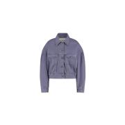 Roze Korte Denim Jas Fabienne Chapot , Purple , Dames