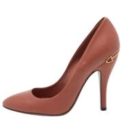 Pre-owned Leather heels Gucci Vintage , Brown , Dames