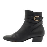 Pre-owned Leather boots Gucci Vintage , Black , Dames