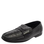 Pre-owned Leather flats Louis Vuitton Vintage , Black , Dames