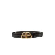 BB Thin Riem Balenciaga , Black , Dames