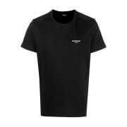Luxe Flock T-Shirt Balmain , Black , Heren