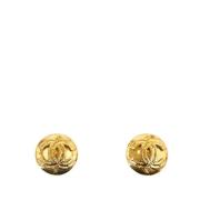 Pre-owned Yellow Gold earrings Chanel Vintage , Yellow , Dames