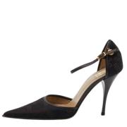 Pre-owned Canvas heels Versace Pre-owned , Black , Dames