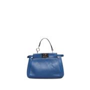 Pre-owned Leather handbags Fendi Vintage , Blue , Dames