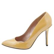 Pre-owned Leather heels Versace Pre-owned , Yellow , Dames