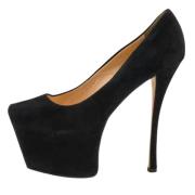 Pre-owned Suede heels Giuseppe Zanotti Pre-owned , Black , Dames