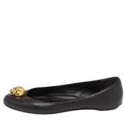 Pre-owned Leather flats Alexander McQueen Pre-owned , Black , Dames