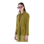 Blazer met strikceintuur Silvian Heach , Green , Dames