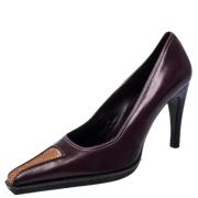 Pre-owned Leather heels Casadei Pre-owned , Purple , Dames
