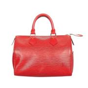 Pre-owned Leather handbags Louis Vuitton Vintage , Red , Dames