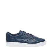Blauwe Leren Sneakers Doucal's , Blue , Heren