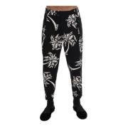 Casual broek met boomprint Dolce & Gabbana , Black , Heren