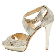Pre-owned Lace sandals Jimmy Choo Pre-owned , Yellow , Dames