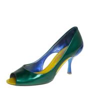 Pre-owned Leather heels Sergio Rossi Pre-owned , Green , Dames