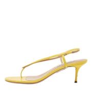 Pre-owned Leather sandals Aquazzura Pre-owned , Yellow , Dames